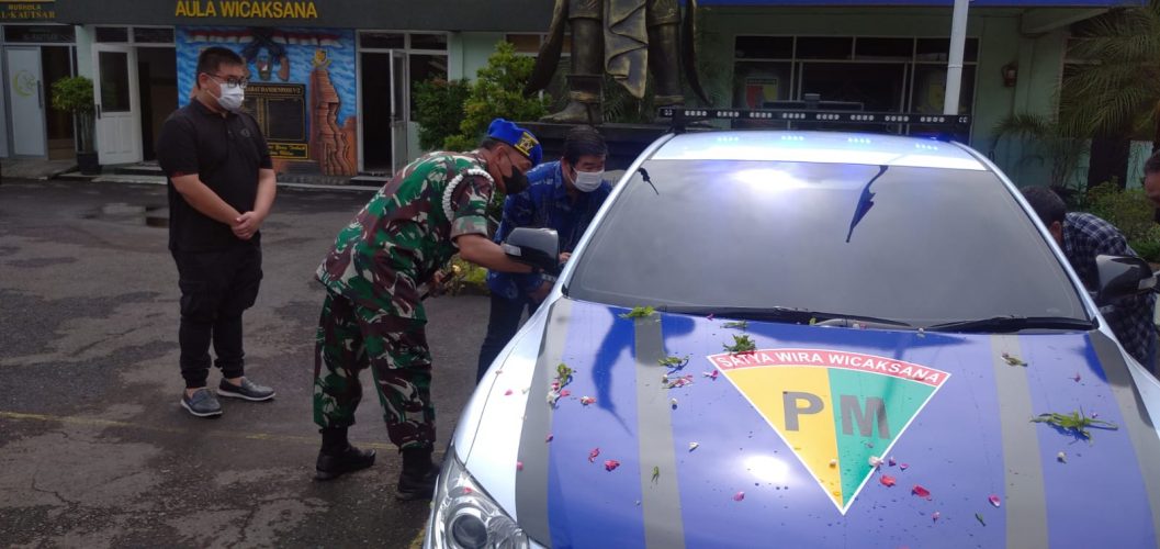 PT Kitoshindo Serahkan Bantuan Mobil dan Motor Patwal Kepada Denpom V/2